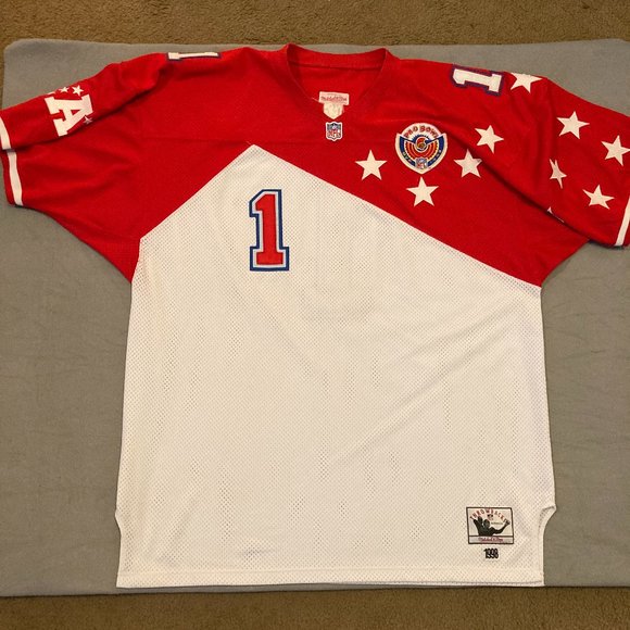 Vintage NFL 1998 Hawaii Pro Bowl MVP Jersey Warren Moon Size 58 Mitchell & Ness - Picture 1 of 10